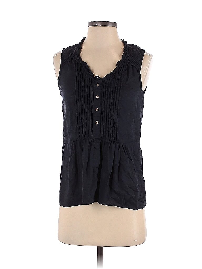 Pre-owned Holding Horses Sleeveless Blouse In Black
