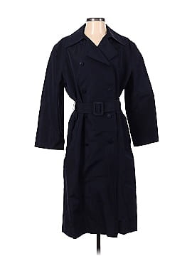 Chanel Vintage Navy Silk Belted Trenchcoat (view 1)