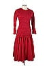 Khaite 100% Cotton Solid Red Pleated Mariella Dress Size L - photo 1