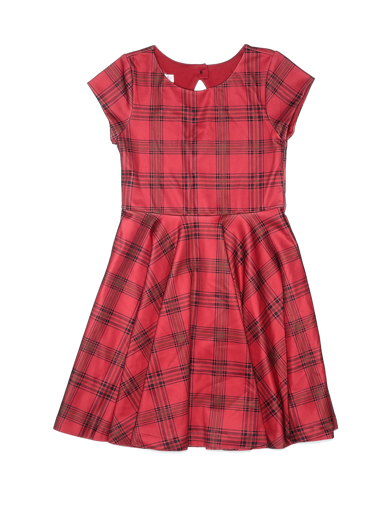 Robe Fille Rouge Lands' End Taille 12 - Manches Longues, Occasion Très Bon état