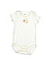 Baby Boden 100% Cotton Solid White Short Sleeve Onesie Size 3-6 mo - photo 1