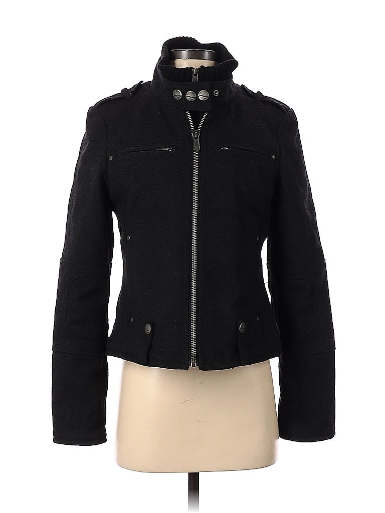 Assorted Brands Solid Black Gray Coat Size XXS 73 off ThredUp