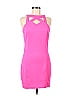 Speechless 100% Polyester Solid Pink Casual Dress Size L - photo 1