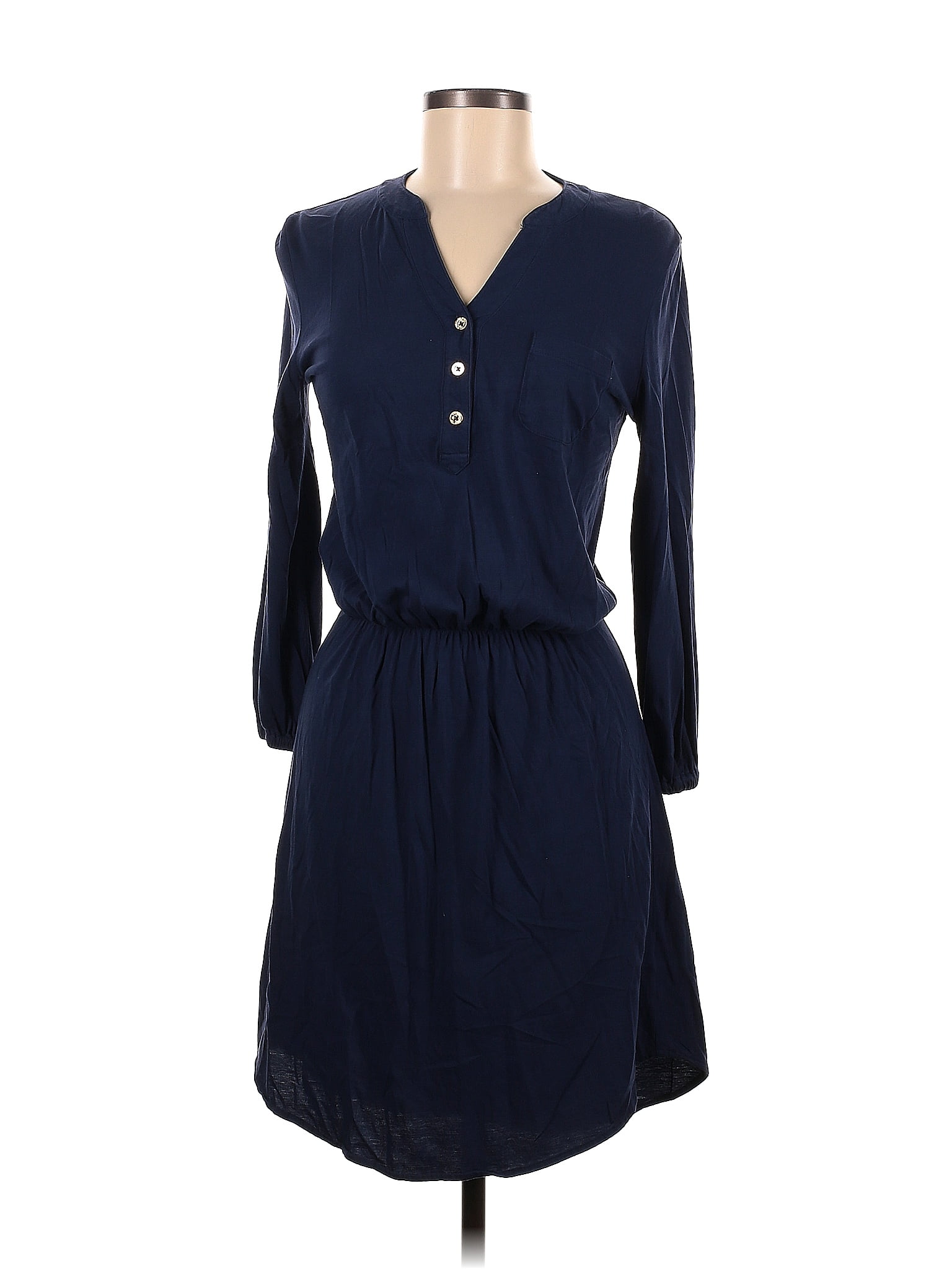 Lilly Pulitzer 100% Cotton Blue Casual Dress Size XS - 75% off | ThredUp