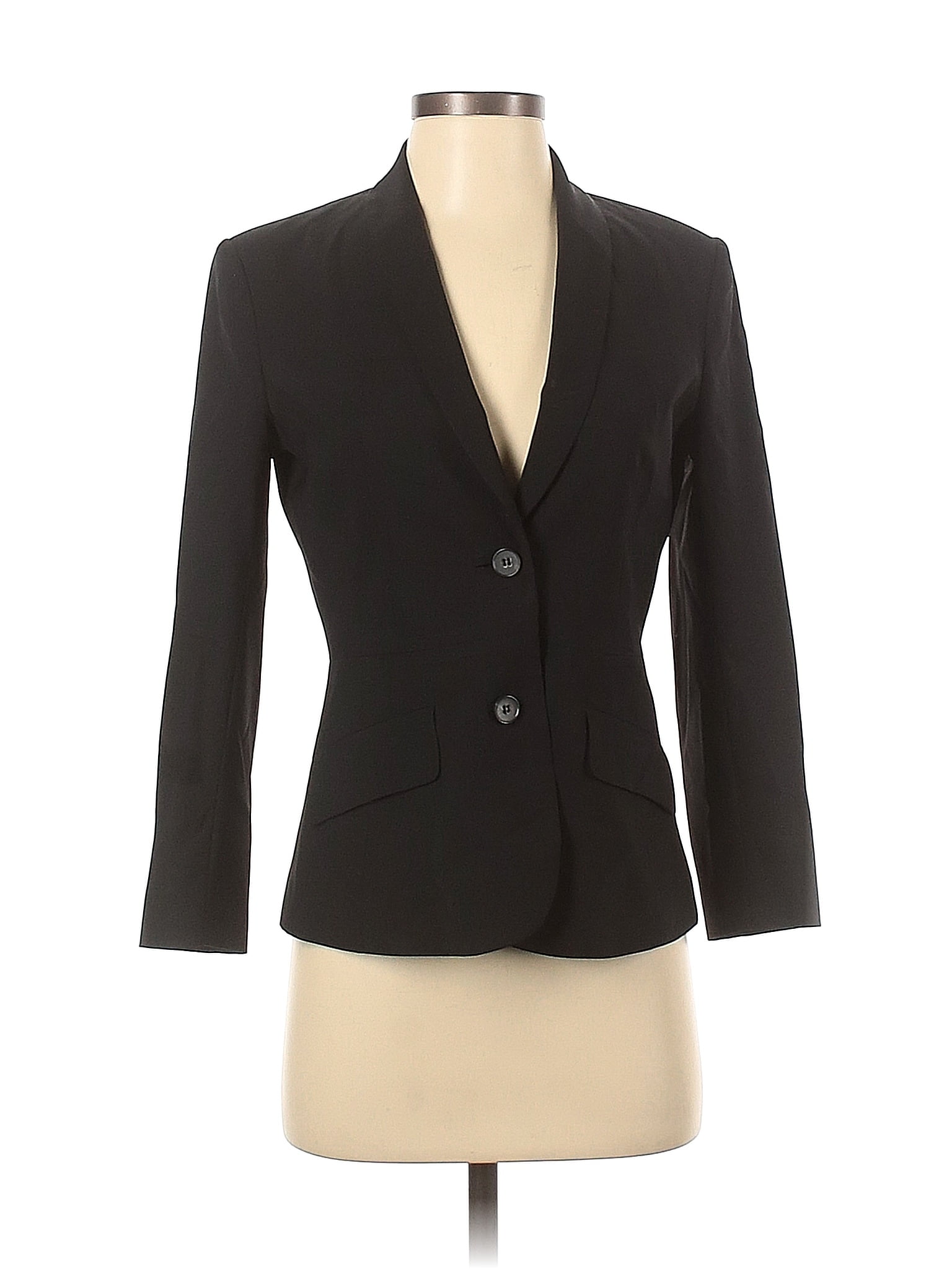 Theory Solid Black Wool Blazer Size 2 - 85% off | thredUP