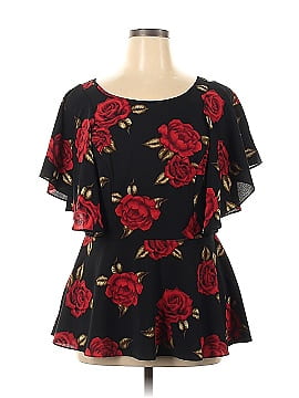 City Chic Short Sleeve Blouse (view 1)