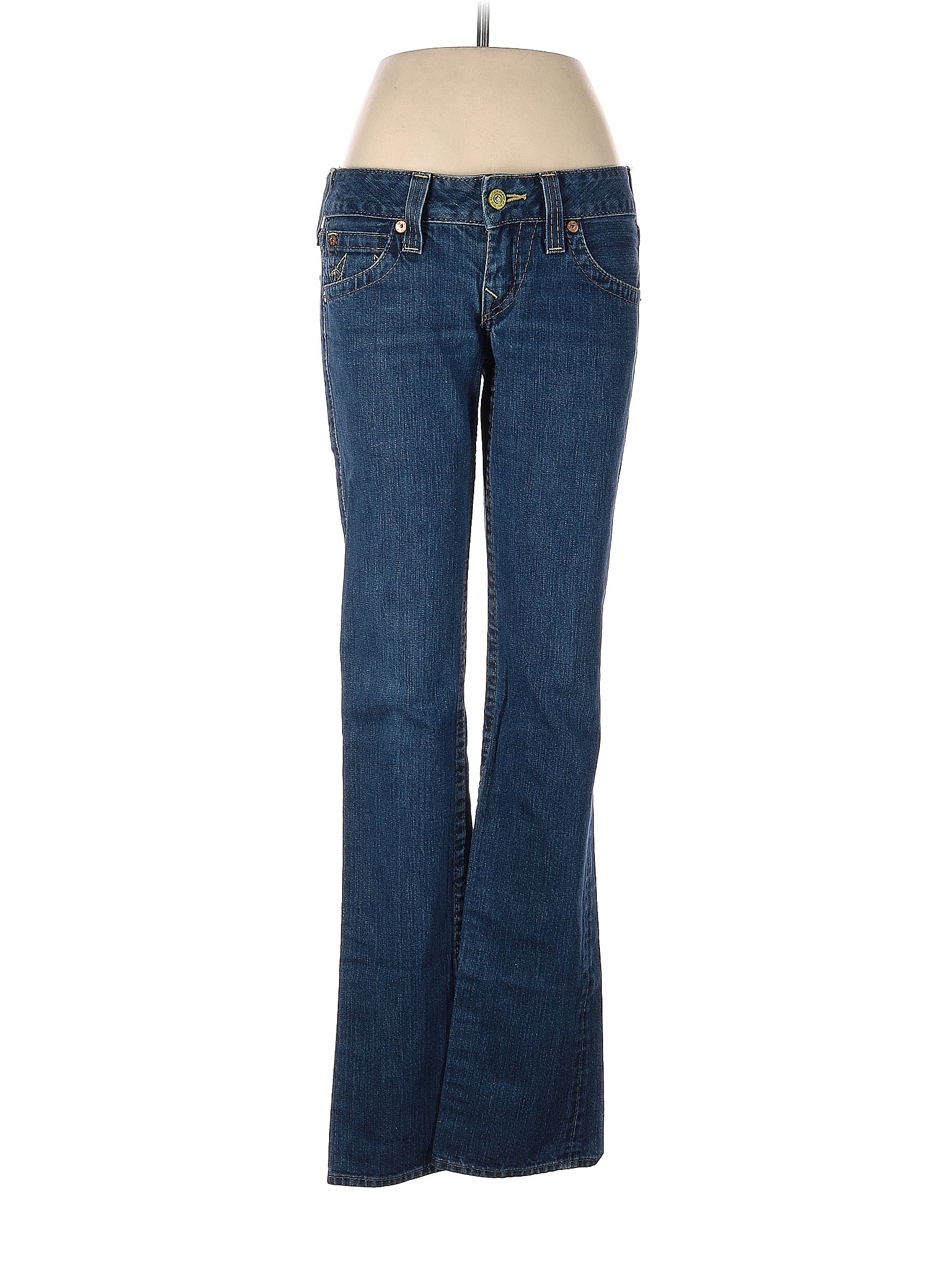 True Religion 100% Cotton Solid Blue Jeans 28 Waist - 56% off