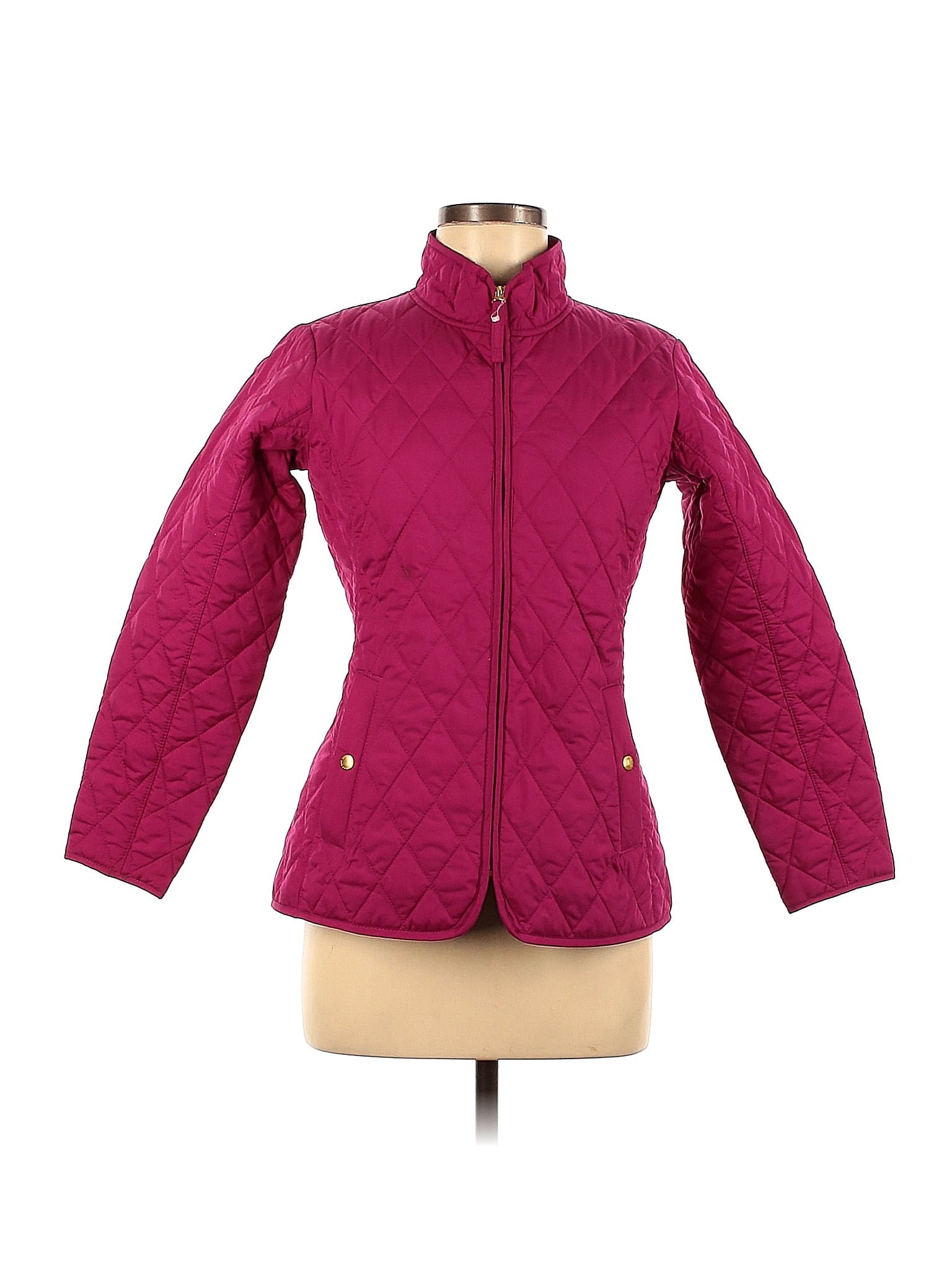 Lands' End 100 Polyester Solid Pink Coat Size M 72 off thredUP