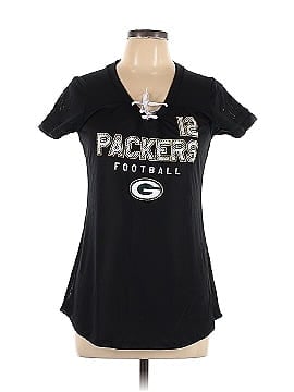 NFL 100% Polyester Solid Black Short Sleeve T-Shirt Size L - 50% off