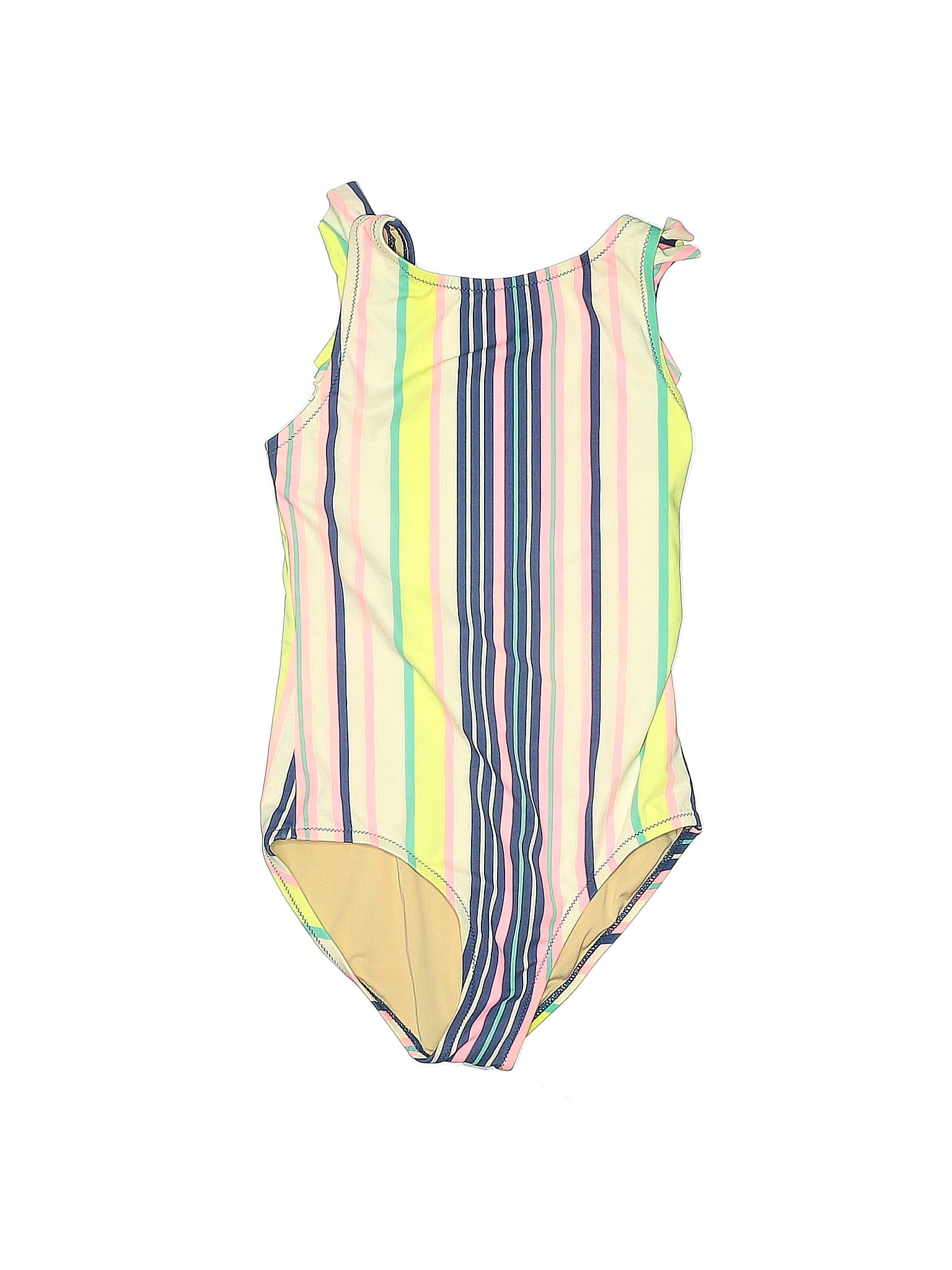 Crewcuts Stripes Ivory One Piece Swimsuit Size 12 57 Off Thredup