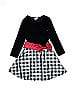 Bonnie Jean Checkered-gingham Black Special Occasion Dress Size 7 - photo 1
