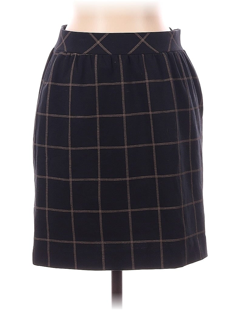 Madewell Argyle Grid Plaid Brown Black Casual Skirt Size 0 - photo 1