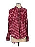 FP One 100% Cotton Plaid Red Long Sleeve Blouse Size S - photo 1