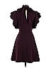 Cinq à Sept Solid Purple Burgundy Plum Ruffle Dress Size 0 - photo 2