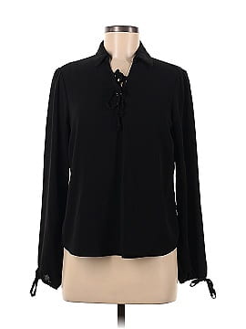 Lily Black Long Sleeve Blouse (view 1)