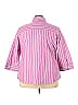 Foxcroft Stripes Pink 3/4 Sleeve Button-Down Shirt Size 22W (Plus) - photo 2