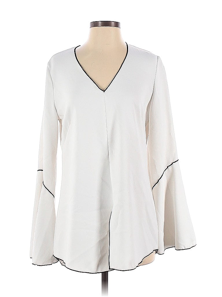 Derek Lam Collective White White Flare Sleeve Top Size 38 (IT) - photo 1