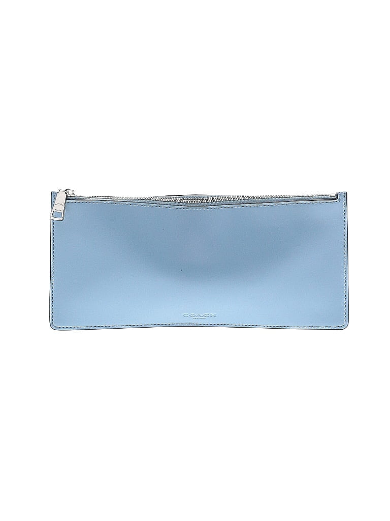 Coach 100% Leather Blue Leather Clutch One Size - photo 1