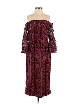 Cynthia Rowley Red Floral Off Shoulder Dress (view 1)