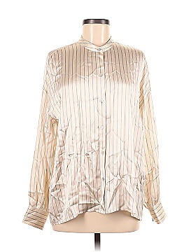 Vince. Long Sleeve Silk Top (view 1)