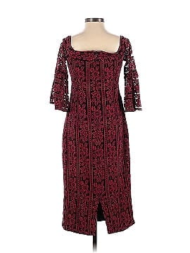 Cynthia Rowley Red Floral Off Shoulder Dress (view 2)