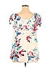 White Birch Floral Ivory White Short Sleeve T-Shirt Size XL - photo 2