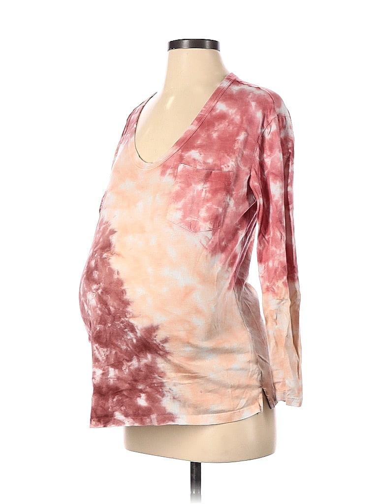 Motherhood 100% Cotton Pink Long Sleeve T-Shirt Size S (Maternity) - photo 1