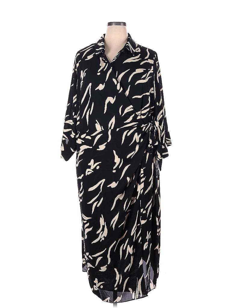 Donna Morgan 100% Polyester Black Casual Dress Size 54 (EU) (Plus) - photo 1