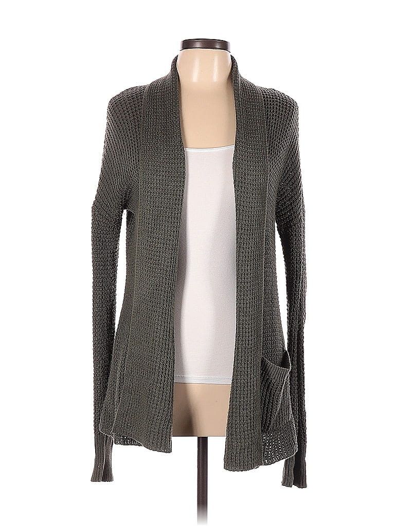 Pink Rose Color Block Solid Gray Green Cardigan Size L - photo 1