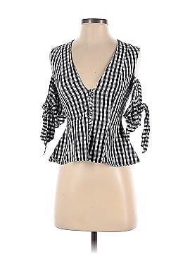 Nicholas Gingham Cold Shoulder Top (view 1)