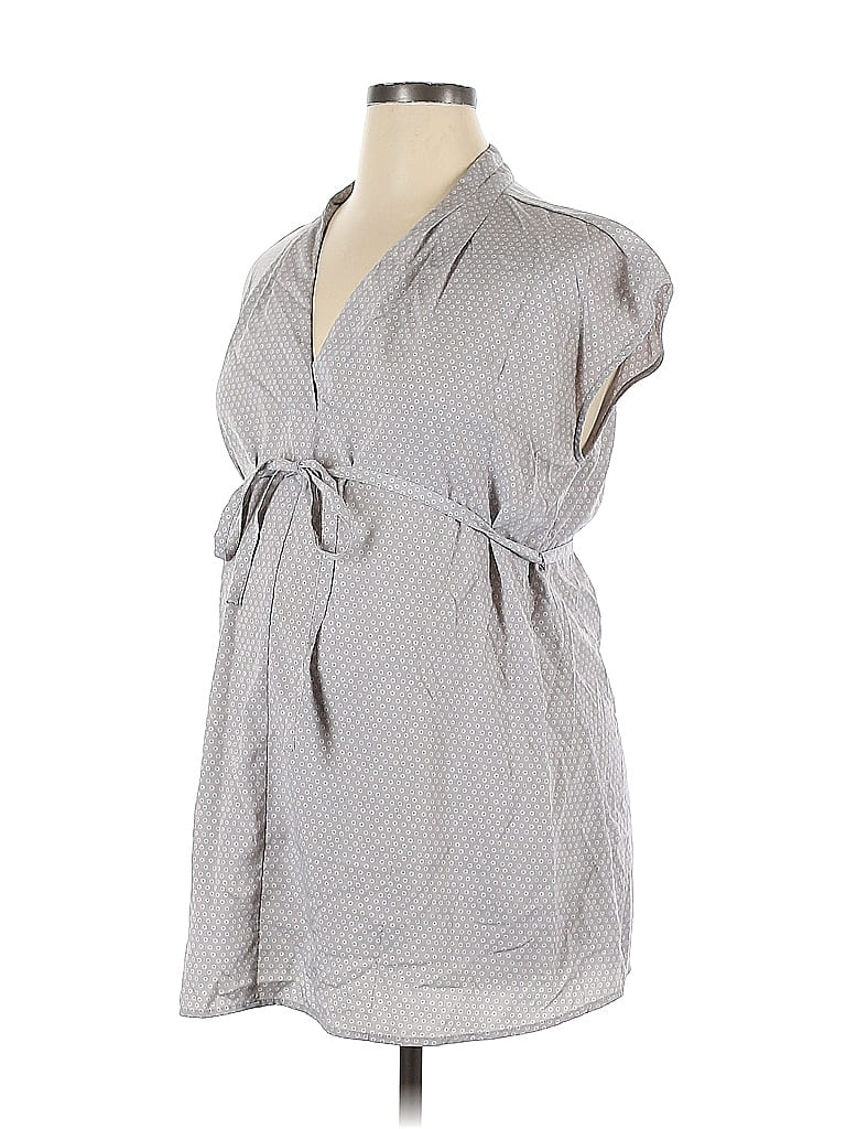Liz Lange Maternity for Target 100% Polyester Gray Sleeveless Blouse Size XL (Maternity) - photo 1