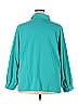 Susan Graver 100% Polyester Solid Blue Teal Long Sleeve Blouse Size 2X (Plus) - photo 2