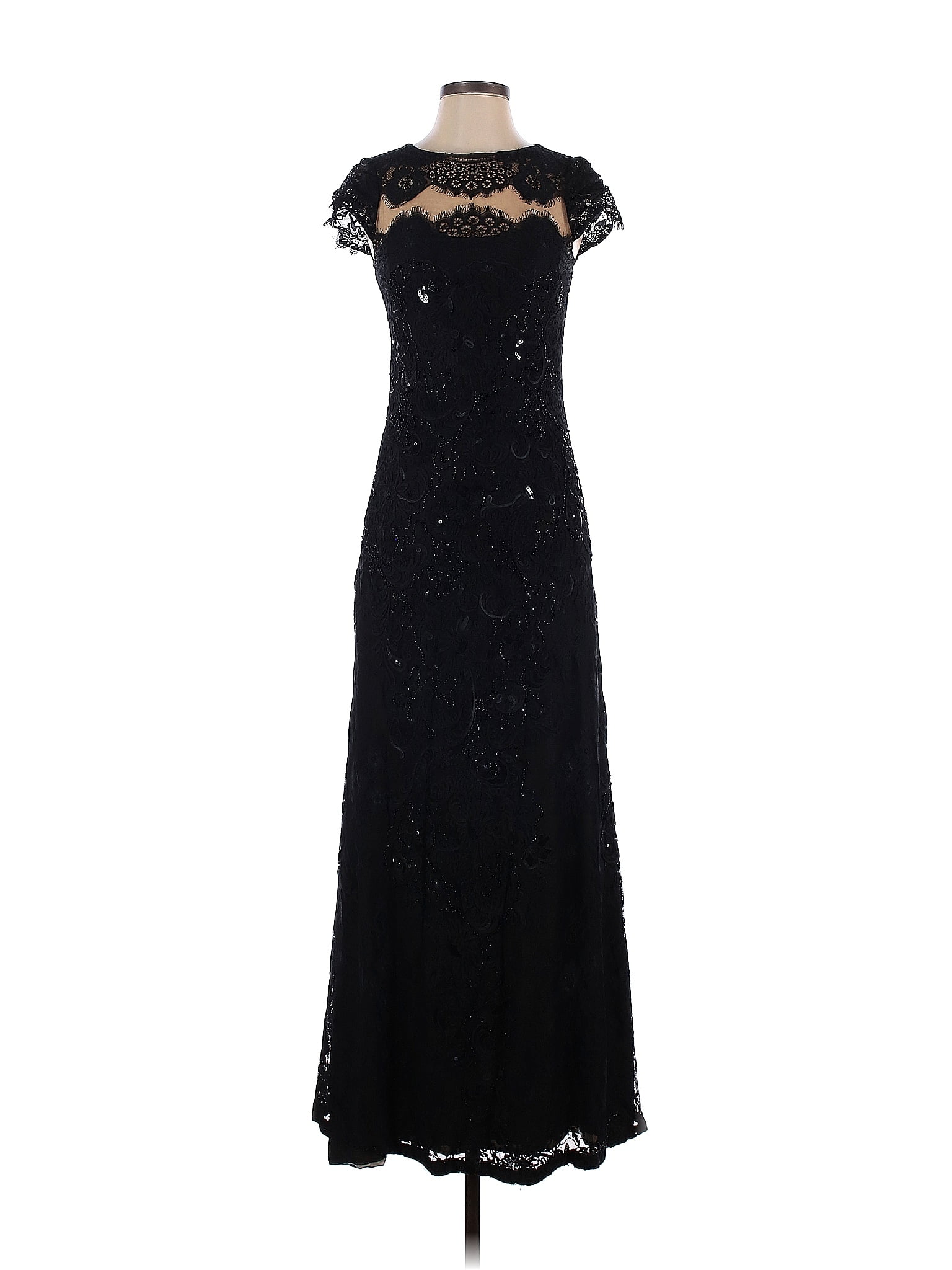 MARCHESA notte Solid Black Nightingale Gown Size 0 - 80% off