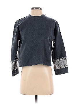Harvey Faircloth Grey Contrast Pullover (view 1)