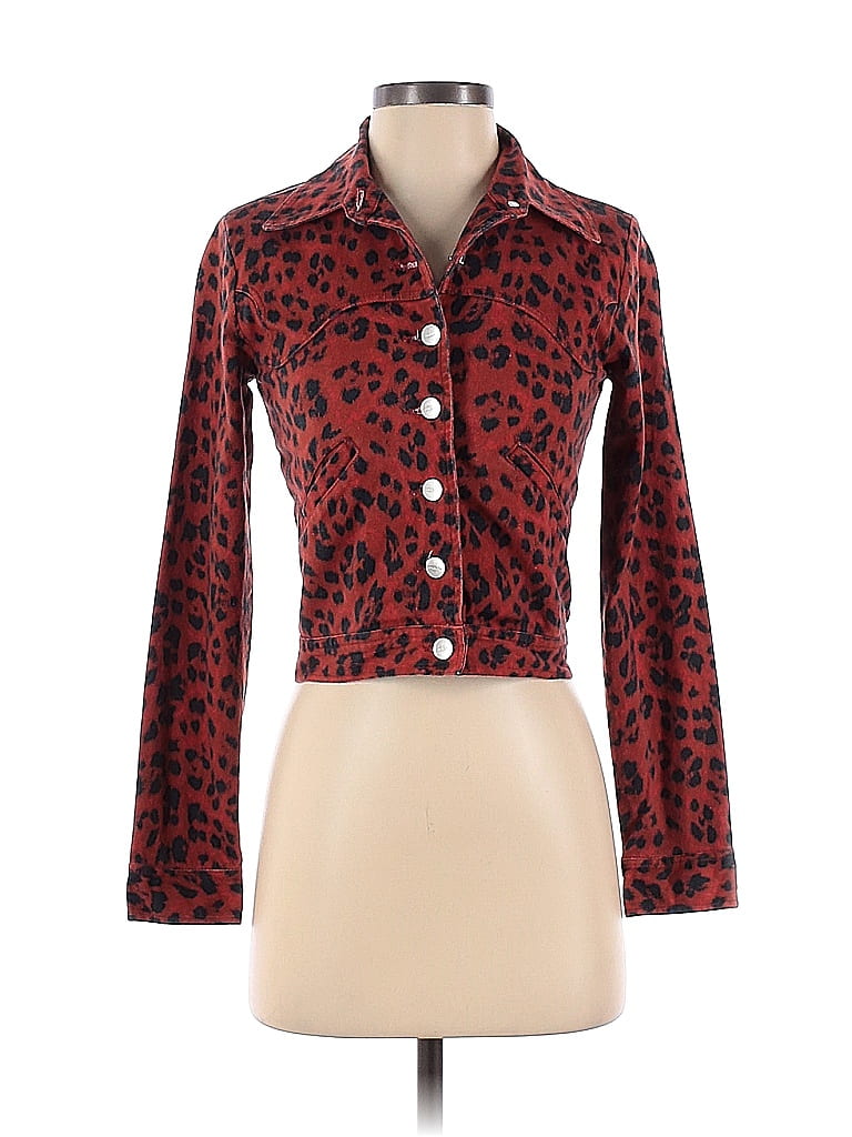 Miaou 100% Cotton Leopard Print Red Leopard Lex Jacket Size XS - 70% ...