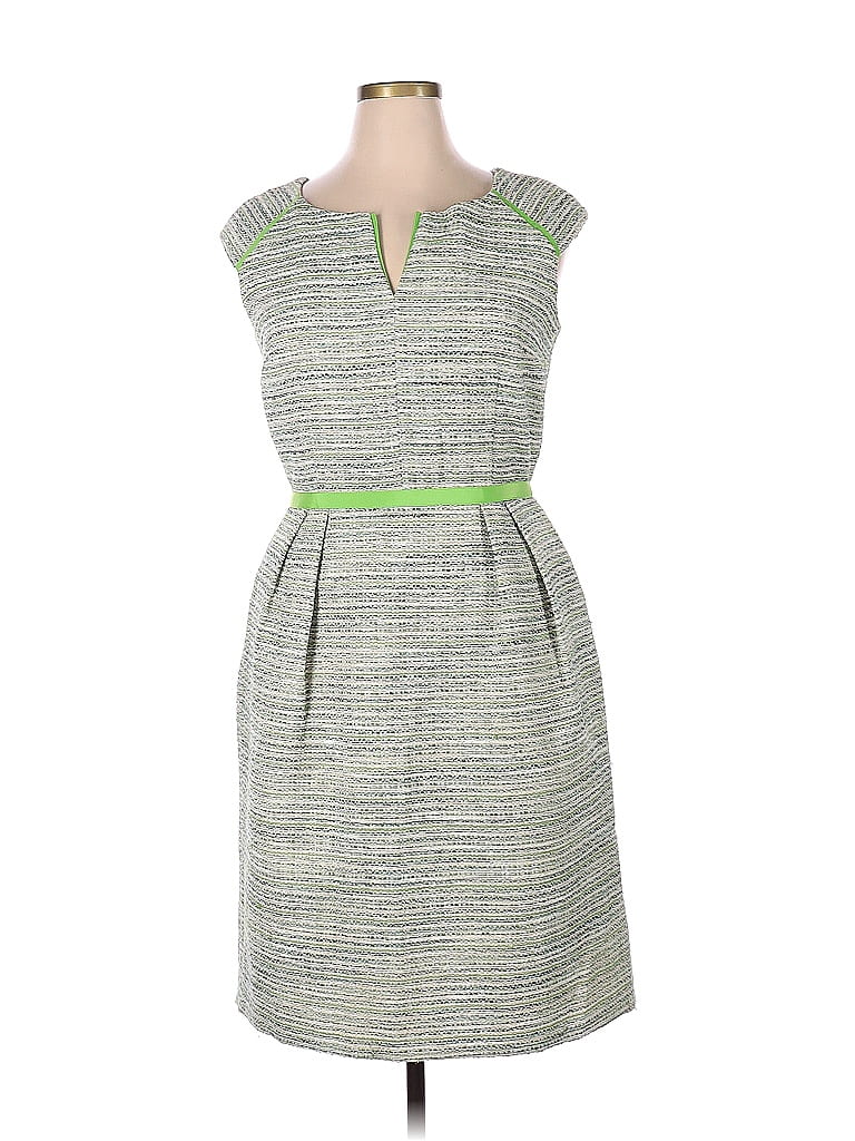 David Meister Multi Color Green Casual Dress Size 14 - photo 1