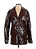 Lioness Solid Brown Faux Leather Jacket Size XS - photo 1