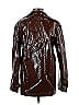 Lioness Solid Brown Faux Leather Jacket Size XS - photo 2