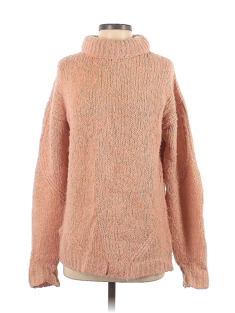 Tibi Color Block Solid Tan Pullover Sweater Size S - photo 1