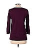 Ann Taylor LOFT Outlet 100% Cotton Color Block Solid Purple Burgundy Pullover Sweater Size M - photo 2