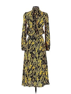 No. 21 Yellow Zebra Print Midi Dress (view 2)
