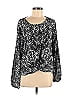 Eight Sixty 100% Polyester Silver Long Sleeve Blouse Size M - photo 1