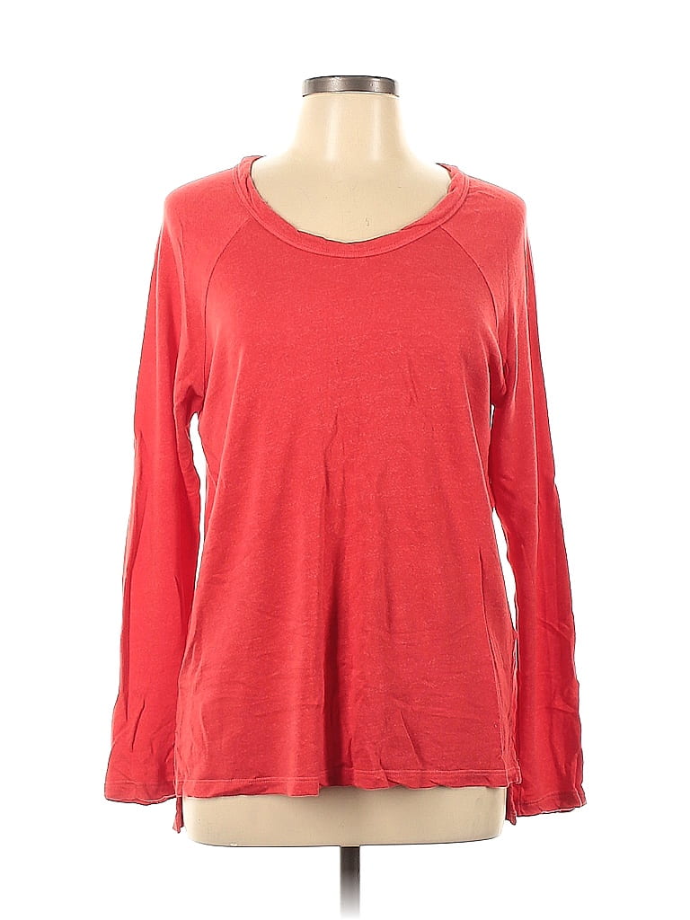 Sundry Solid Red Long Sleeve T-Shirt Size Lg (3) - photo 1