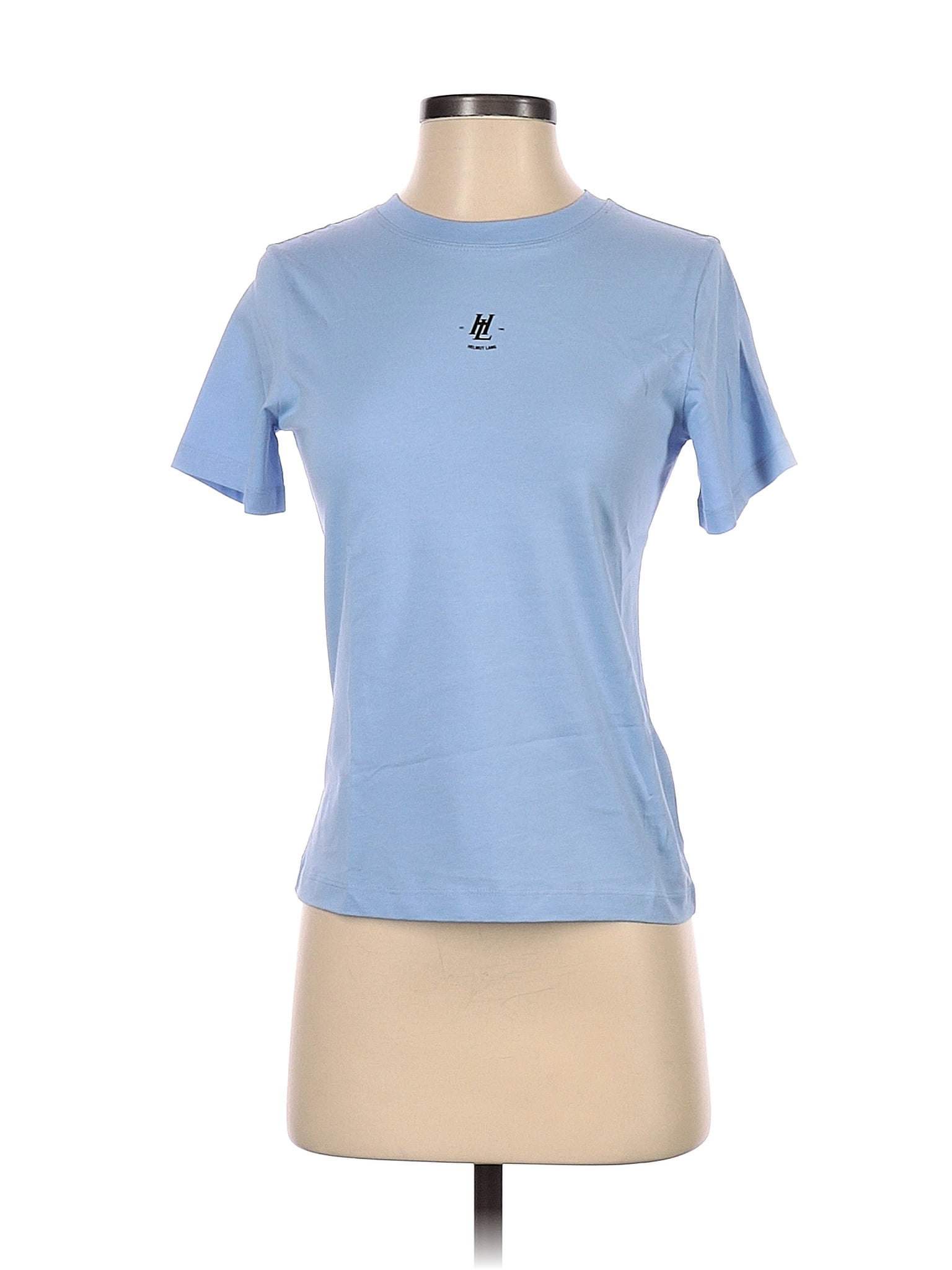 Helmut Lang 100% Solid Blue Short Sleeve T-Shirt Size XS - 71% off | thredUP