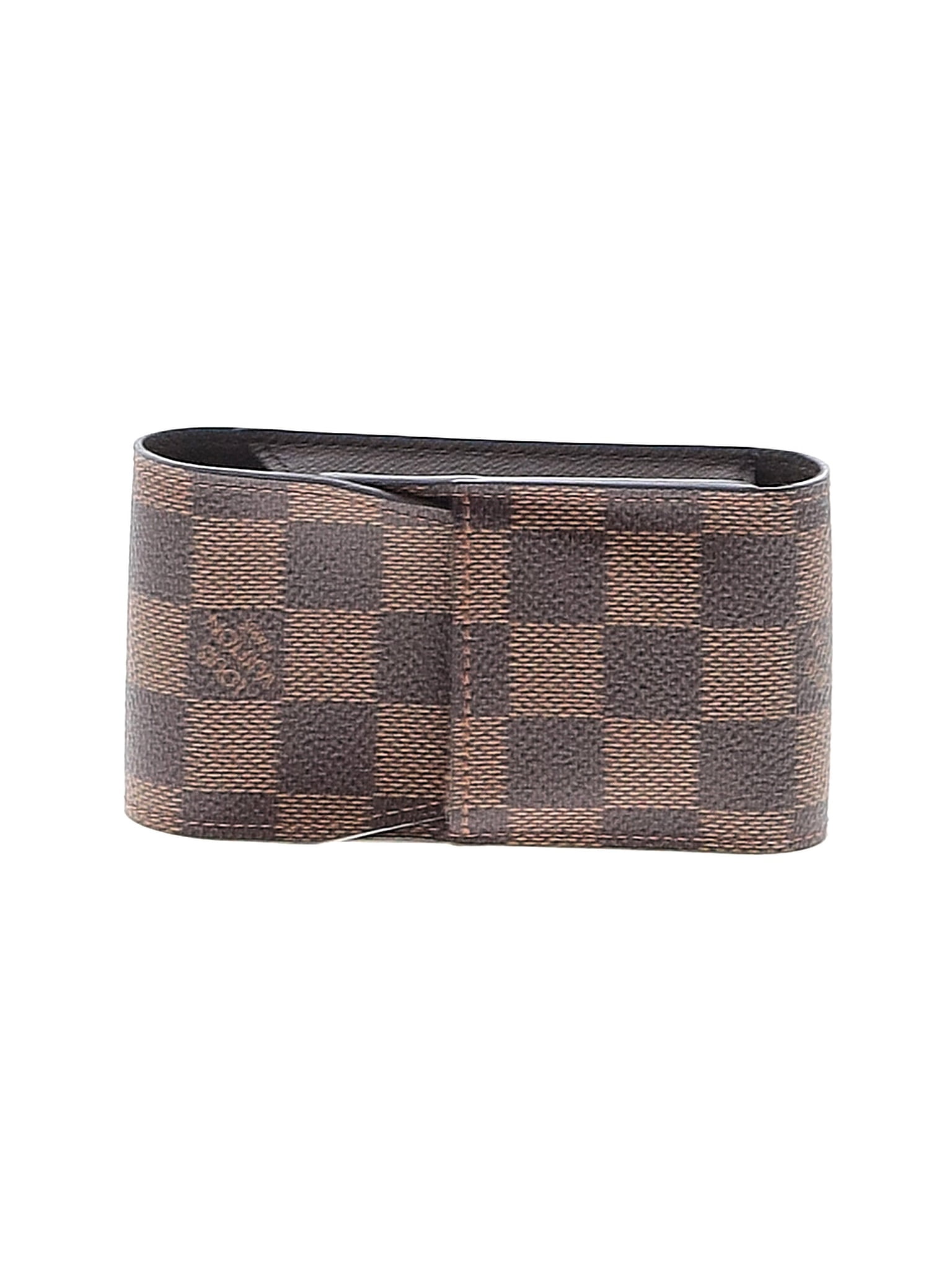 Louis Vuitton Brown Damier Ebene Canvas ID Card Lanyard Holder Louis Vuitton