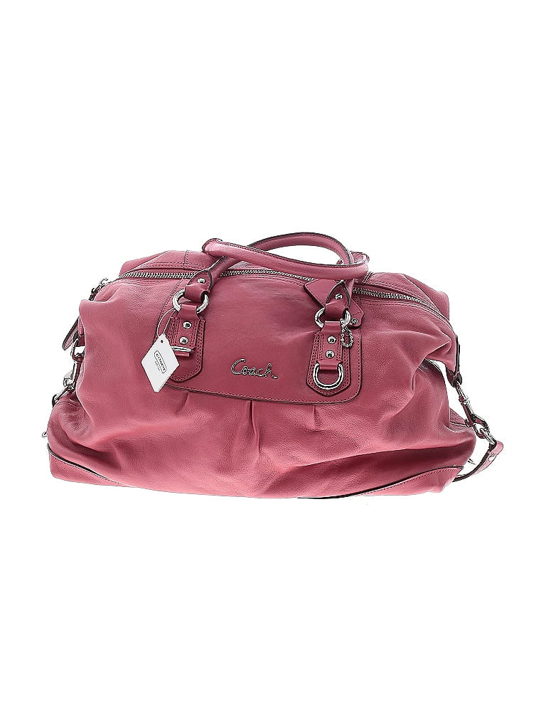Coach Factory Solid Pink Leather Satchel One Size - photo 1