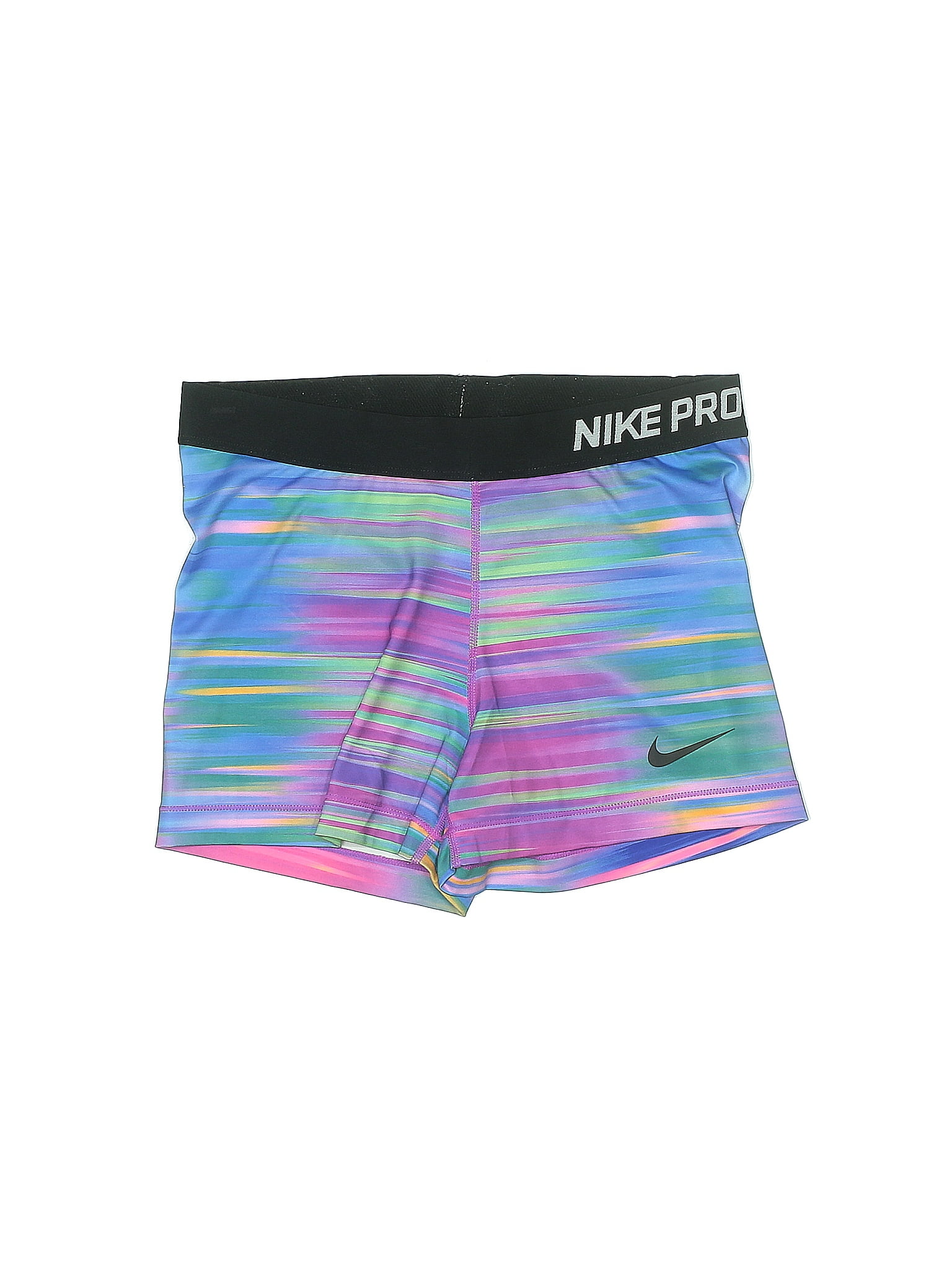 Nike Color Block Stripes Multi Color Pink Athletic Shorts Size L 56