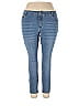 Woman Within 100% Cotton Solid Blue Jeans Size 24 (Plus) - photo 1