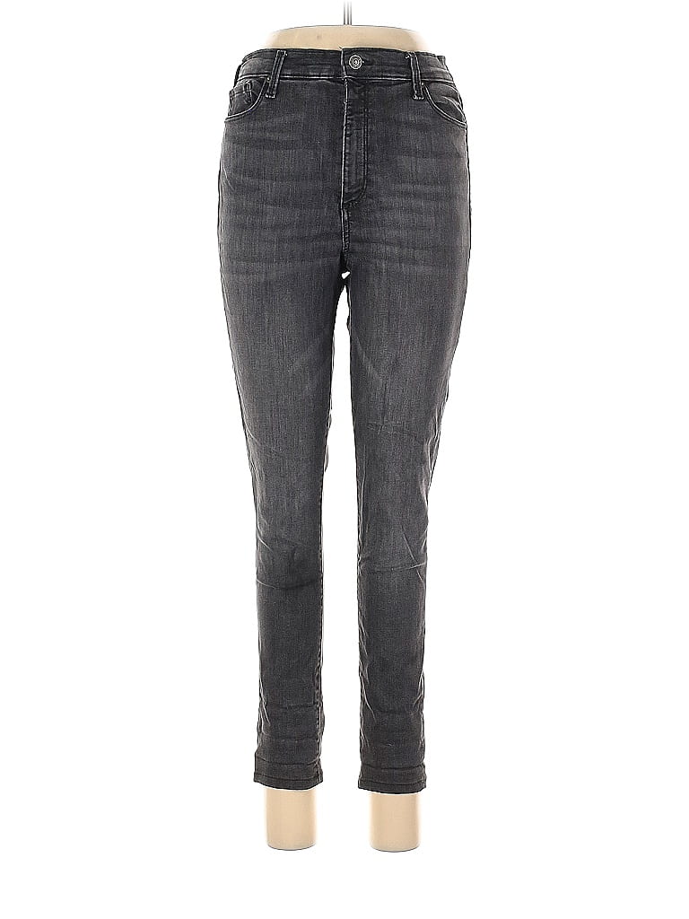 Pantalon Tube Femme SHE SAID..... Taille 10, Gris Ceinturé à Plis Avec Paillettes