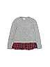 Crewcuts Outlet 100% Cotton Plaid Gray Pullover Sweater Size 10 - 11 - photo 1